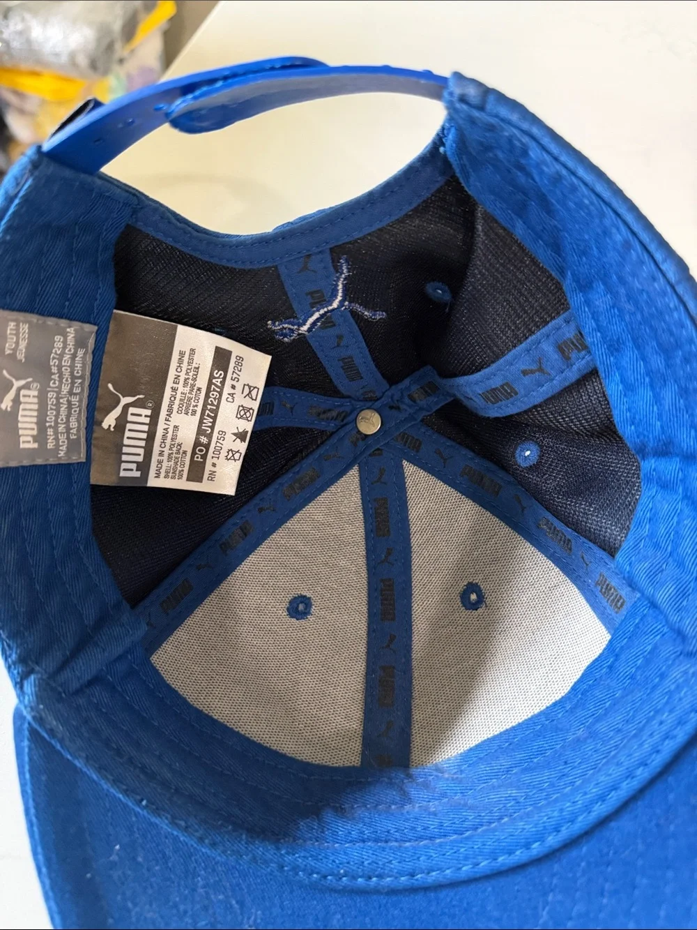 Puma Kids Royal Blue Embroidered Logo Cap